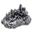 Samoa 5 oz Silver Harry Potter Hogwarts Castle Shaped (Coin Only)